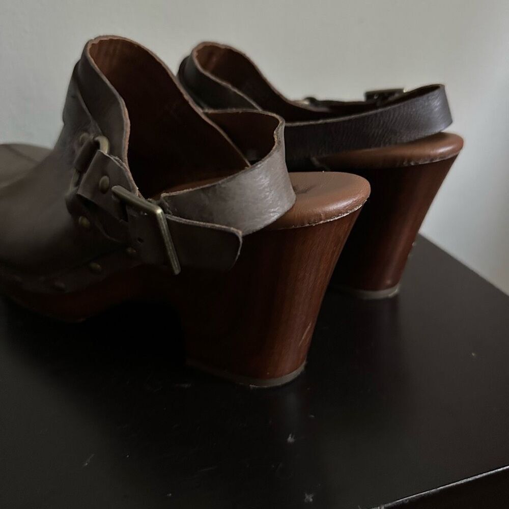 Korks‎ Deba Clog Kork-Ease Taupe Leather Slingback Buckle Clog Mule size 10 / 42 - Picture 4 of 9